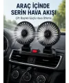 Ayarlanabilir Çift Başlıklı Sessiz Araç İçi Vantilatör