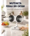 Ayarlanabilir Çift Fan Başlıklı Şarjlı Masa Vantilatörü