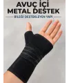 Ayarlanabilir El Bilek Desteği Metal Destekli Cırtlı Bileklik El Ateli