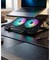 Ayarlanabilir Laptop Soğutucu Çift Fan Rgb Işıklı Sessiz Çalışan