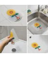 Ayçiçeği Tasarımlı Gider Koku Önleyici – Silikon Lavabo Gider Matı