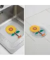 Ayçiçeği Tasarımlı Gider Koku Önleyici – Silikon Lavabo Gider Matı