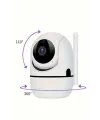 Baby Kamera Kablosuz 720p Beyaz 360 Derece Wifi Kamera Full Hd 1080p
