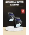 Bahçe Aydınlatma Sensörlü Güneş Enerjili Duvar Lambası 40 Led Işık