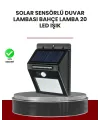 Bahçe Ve Dış Mekanlar İçin Güneş Enerjili 20 Led Hareket Sensörlü Lamba