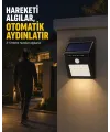 Bahçe Ve Veranda İçin Güneş Paneli İle Otomatik Şarj Olan Led Duvar Lambası