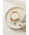 Balık ve Tinker Bell Model Mavi Charmlı Bileklik