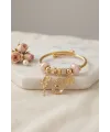 Balık ve Tinker Bell Model Pembe Charmlı Bileklik