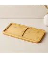 Bambu 2 Bölmeli Yağdanlık Altlığı 20x10x0.8 cm