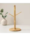 Bambu Ahşap Bardak ve Fincan Askısı 35x60 cm