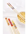 Bambu Chopstick Çubuk Yemek Çubuğu Yıkanabilir Tekrar Kullanılabilir (10 Çift- 20 Adet )