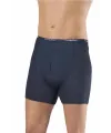 Bambu Düz Renk Erkek Boxer Lacivert - 1275A