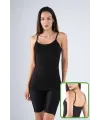 Bambu Kadın Askılı Atlet Beyaz