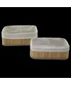 Bambu Kenarlı Organizer Sepet 2li (19x27x10 & 15x24x8 cm)