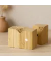 Bambu Mıknatıslı 2li Tuzluk ve Baharatlık Seti (5x5 cm, Y:7 cm)