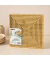 Bambu Servis ve Sunum Tahtası 28x28 cm (Çift Taraflı)