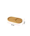 Bambu Yağdanlık Altlığı Çift Yuvalı 9x19 Cm