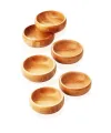 Bambu Yuvarlak 6 lı Lüks Çerezlik 9,5 x 3 cm