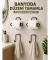 Banyo Ve Mutfak İçin 4 Parça Set 2 Adet Kağıtlık 2 Adet Havlu Askısı