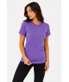 Basic Bisiklet Yaka Yazlık Slim Fit T-Shirt - Mor  - Turuncu