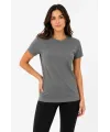 Basic Tişört Bisiklet Yaka Kısa Kol Günlük Yazlık Slim Fit T-Shirt - Antrasit