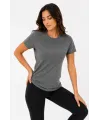Basic Tişört Bisiklet Yaka Kısa Kol Günlük Yazlık Slim Fit T-Shirt - Antrasit