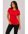 Basic Tişört Bisiklet Yaka Kısa Kol Günlük Yazlık Slim Fit T-Shirt - Kırmızı