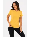 Basic Tişört Bisiklet Yaka Kısa Kol Günlük Yazlık Slim Fit T-Shirt - Sarı