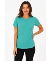 Basic Tişört Bisiklet Yaka Kısa Kol Günlük Yazlık Slim Fit T-Shirt - Su Yeşili