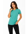 Basic Tişört Bisiklet Yaka Kısa Kol Günlük Yazlık Slim Fit T-Shirt - Su Yeşili