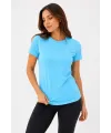 Basic Tişört Bisiklet Yaka Kısa Kol Günlük Yazlık Slim Fit T-Shirt - Turkuaz