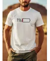 Baskılı Oversize Bisiklet Yaka T-shirt - Beyaz