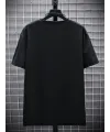 Baskılı Oversize Bisiklet Yaka T-shirt - Siyah