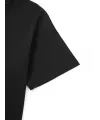 Baskılı Oversize Bisiklet Yaka T-shirt - Siyah