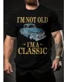 Baskılı Oversize Bisiklet Yaka T-shirt - Siyah