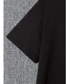 Baskılı Oversize Bisiklet Yaka T-shirt - Siyah