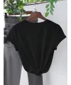 Baskılı T-shirt - Siyah