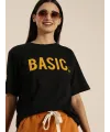 Baskılı T-shirt - Siyah