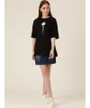 Baskılı T-shirt - Siyah