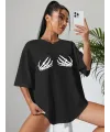 Baskılı T-shirt - Siyah