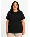 Battal Big Size Basic Tişört Bisiklet Yaka Rahat Kalıp T-Shirt - Siyah
