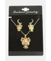 Baykuş Zirkon Taşlı Set Kolye