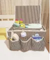Bebek Beşik Başucu Düzenleyici Kapaklı 5 Bölmeli Organizer