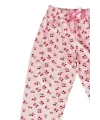 Beli Lastikli Mevsimlik Viskon Penye Pantolon Pembe
