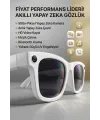 Beyaz Aı Akıllı Gözlük No 11 Kameralı Bluetooth Bluetooth Müzik Telefon Görüşmesi Ve Hızlı Şarjlı