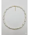 Beyaz Barok İnci  Kolyeler 40+5 Cm  - Kl0306