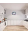 Beyaz Chef Smile 36 Cm Duvar Saati