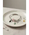Beyaz Çiçek Charmlı Bileklik