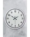 Beyaz Dekoratif Stil 52 Cm Metal Duvar Saati