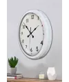 Beyaz Dekoratif Stil 52 Cm Metal Duvar Saati